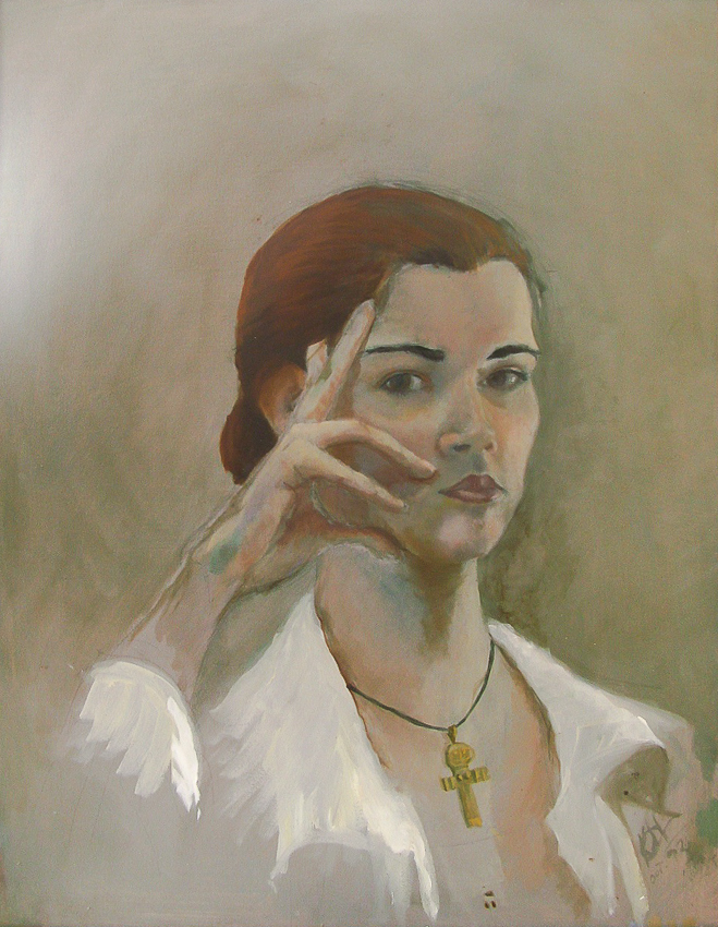 self portrait oil painting 1992