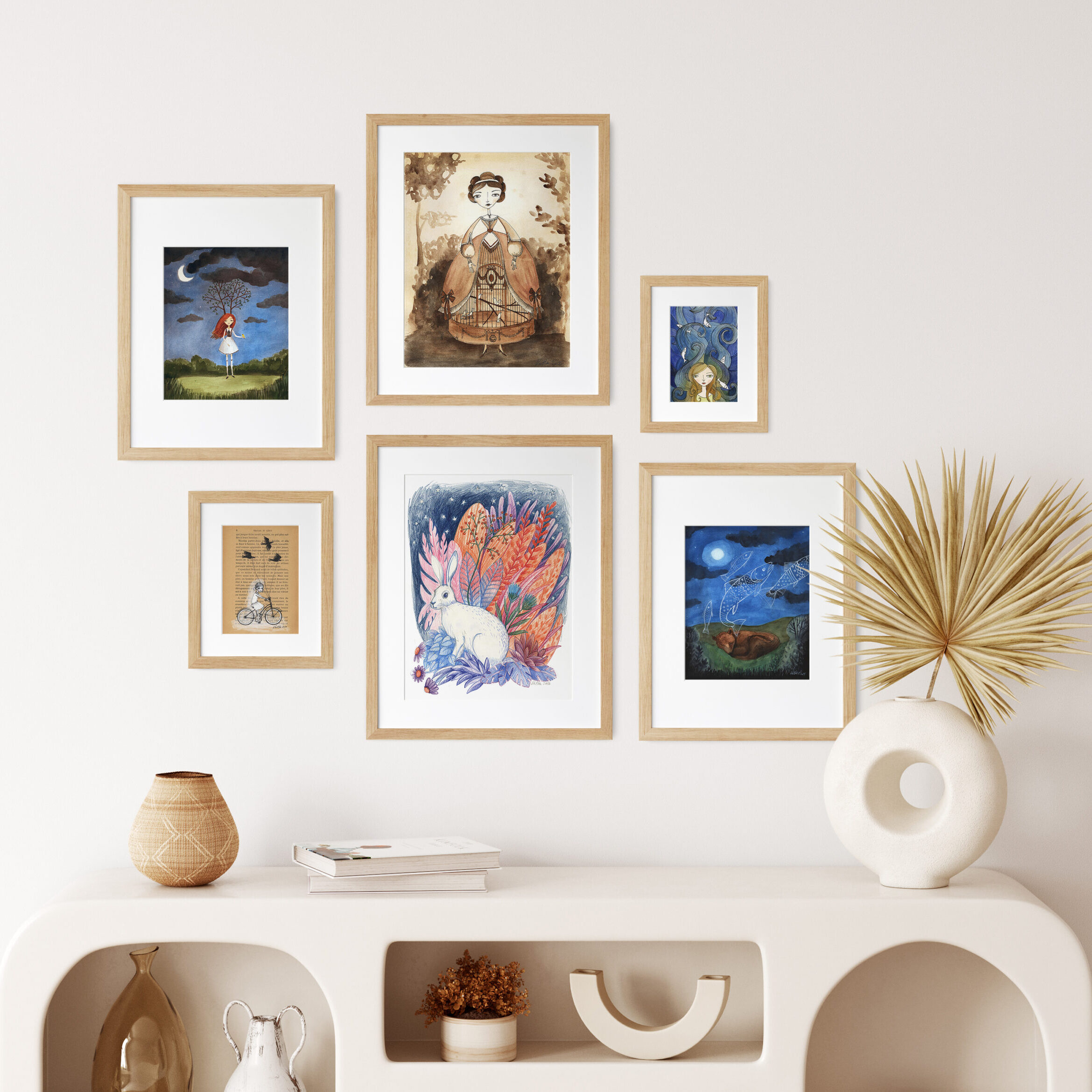 katkaland prints on wall group home decor